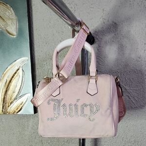 Juicy Couture Veloure Jeweled Boston Bag